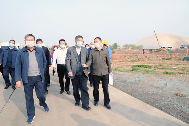 河南省发改委副主任、能源局局长高义到亚洲体育登录平台下载集团调研2×66万千瓦机组项目建设情况