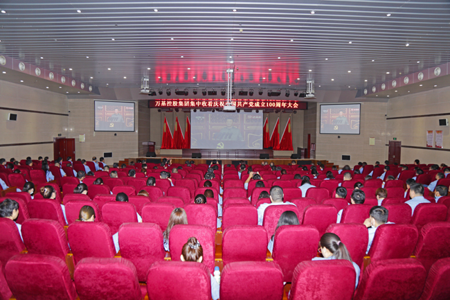 亚洲体育登录平台下载集团组织干部职工集中收看庆祝建党100周年大会实况