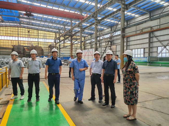 省工信厅材料工业处副处长刘伯嘉一行到亚洲体育登录平台下载集团调研